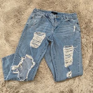 Forever 21 light blue boyfriend jeans